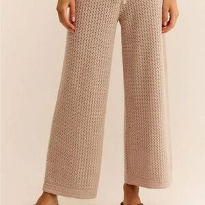 NEW Z SUPPLY costa crochet pant in natural